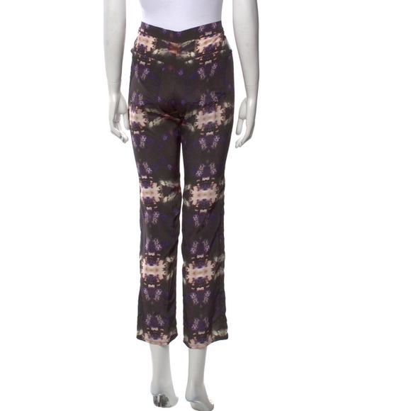 COLLINA STRADA Silk Straight Leg Pants with cut out - Picture 4 of 6